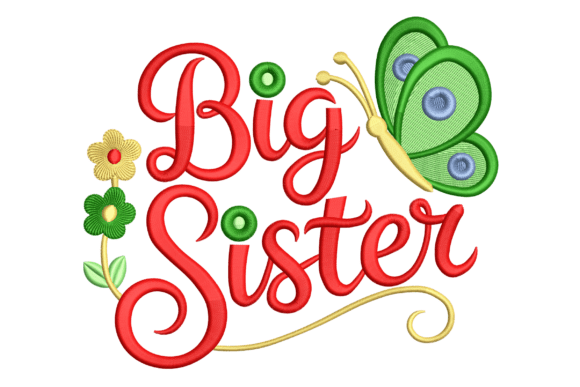 Big Sister: A Charming Embroidery Design