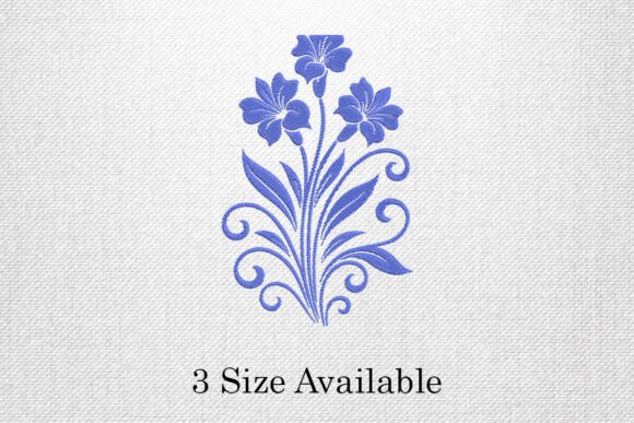 Blue Floral Swirl for Holiday Elegance