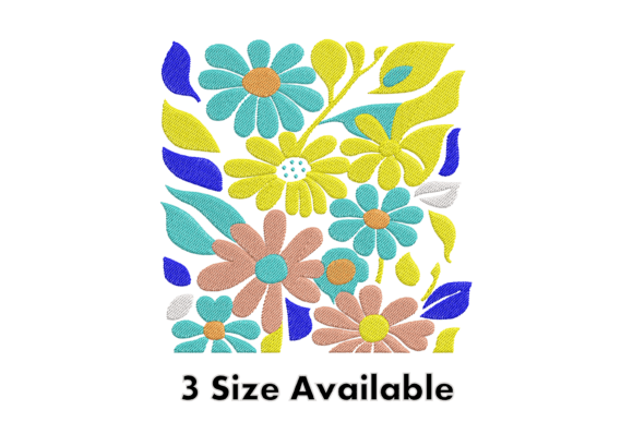 Bright Flowers: A Whimsical Touch for Your Embroidery