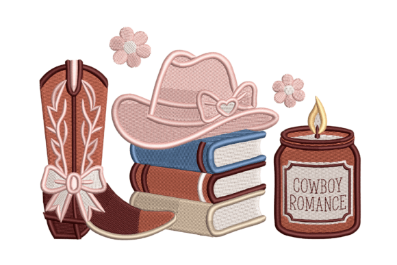 Charming Cowboy Romance Embroidery Design