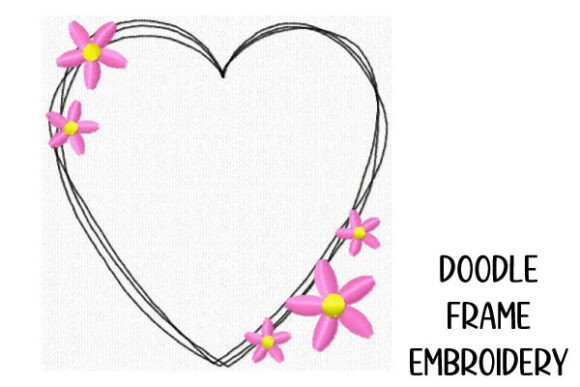 Charming Heart Doodle Frame for Valentine's