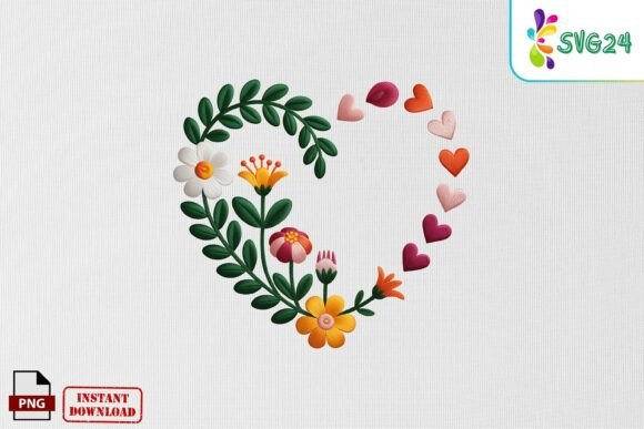 Elegant Floral Heart Frame for Craft Projects