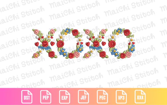 Elegant Floral XOXO for Valentine Projects