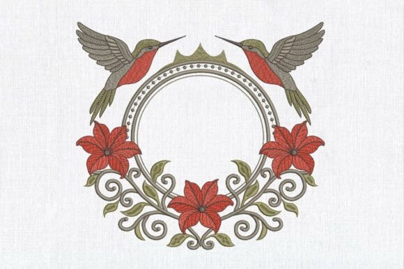 Floral Hummingbird Monogram Frame: A Festive Delight