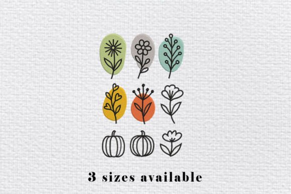 Modern Floral Outline: A Stylish Embroidery Set