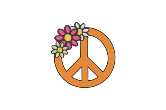 Peace and Flowers: A Whimsical Embroidery Delight