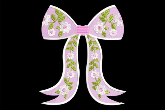 Pink Bow with Flowers: A Touch of Elegance
