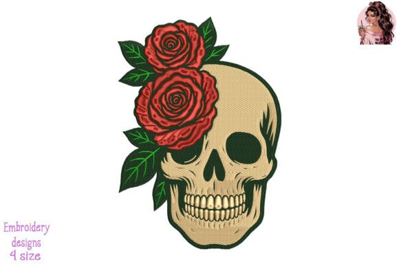 Skull and Roses Embroidery: A Timeless Design
